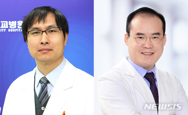 단국대병원 이비인후과 모지훈 교수(왼쪽)와 서울대병원 이비인후과 신현우 교수. 