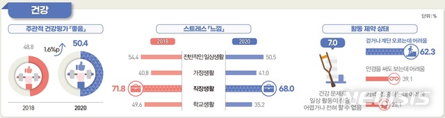 [세종=뉴시스] 통계청 2020년 사회조사결과. (그림=통계청 제공)