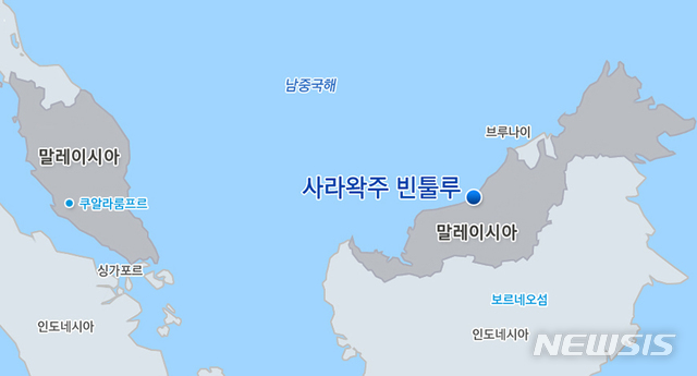 [서울=뉴시스] 삼성엔지니어링 사라왁 메탄올 프로젝트 현장 위치도