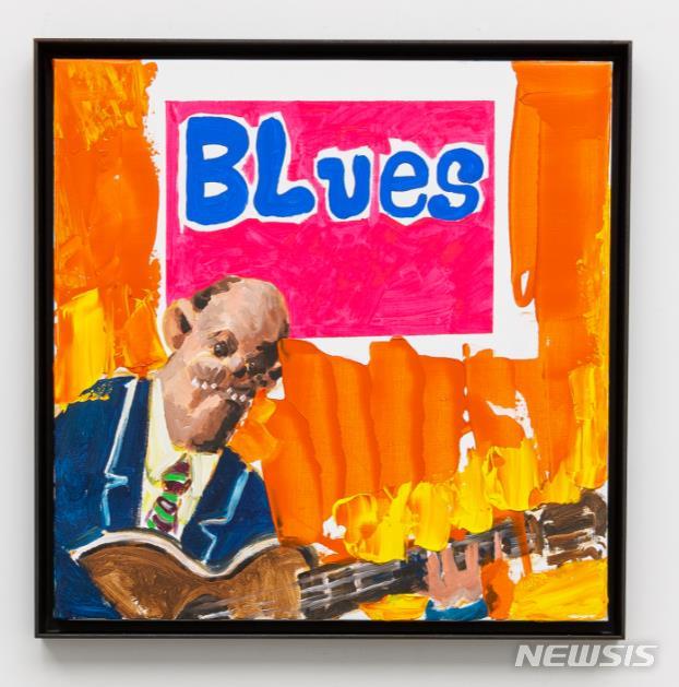 [서울=뉴시스] GEORGE CONDOThe Blues2005, Oil on canvas61 x 61 cm