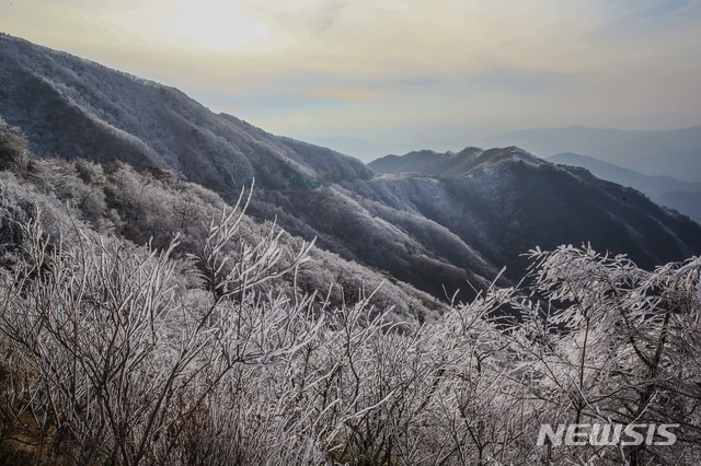[구례=뉴시스] 지리산 성삼재에서 바라본 시암재 자료사진. (사진=구례군 제공) photo@newsis.com