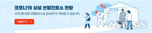 [세종=뉴시스] '정부24'(www.gov.kr) 내 코로나19 선별진료·검사소 운영 알림서비스 배너. 2021.01.10. 