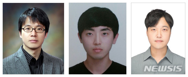 왼쪽부터 염동일 교수, 하성주 박사과정, 박남훈 박사졸업