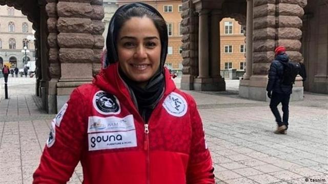 [서울=뉴시스]남편의 반대로 셰계 선수권대회 출전을 위한 해외여행이 좌절된 이란 여자 스키선수단의 사미라 자르가리 감독(37). <사진 출처 : 도이체벨레> 2021.2.21