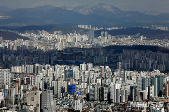 서울 시내 아파트 모습
