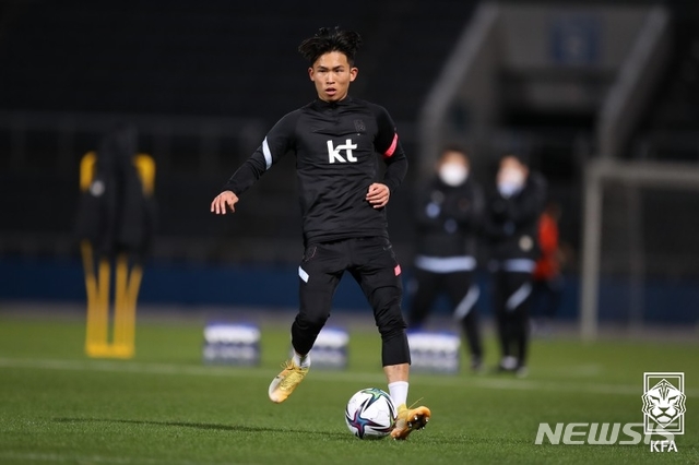 [서울=뉴시스] 벤투호 유럽파 공격수 정우영. (사진=대한축구협회 제공)