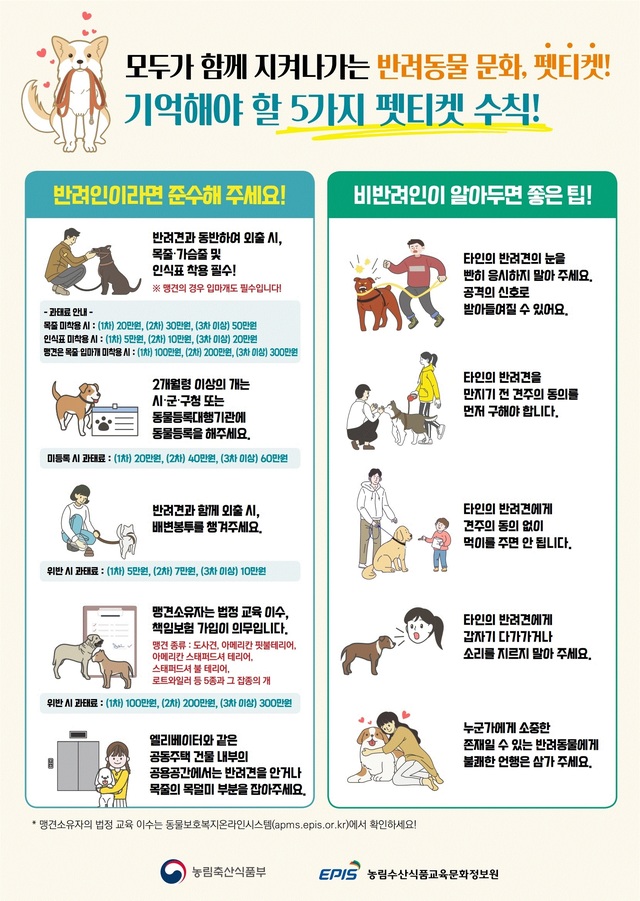 [세종=뉴시스] 펫티켓 홍보 포스터. *재판매 및 DB 금지