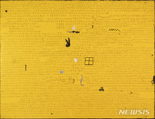 [서울=뉴시스] 오세열, 무제 Untitled, 2021, 캔버스에 혼합매체 Mixed media on canvas, 112x145.5cm