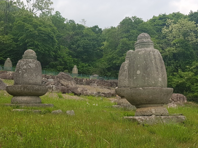 [대구=뉴시스] 정창오 기자 = 경북 청도군 각북면 오산리 용천사 인근 부도군(경북도 문화재 자료 제478호) 50m 지점에서 별장이 건축되고 있어 사찰과 신도의 반발이 커지고 있다. 2021.05.25. jco@newsis.com *재판매 및 DB 금지