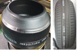 [서울=뉴시스] 세계 최초로 개발된 저마모·저탄소 타이어. (사진=환경부 제공). 2021.05.27. photo@newsis.com *재판매 및 DB 금지