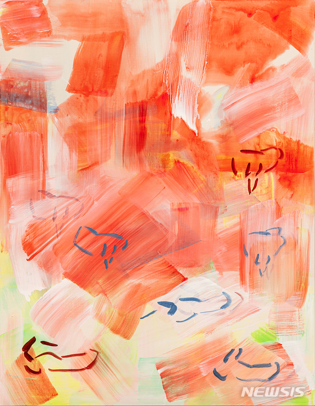 [서울=뉴시스] 이강소, 청명-17127, 2017, Acrylic on canvas, 116.7 x 91 cm