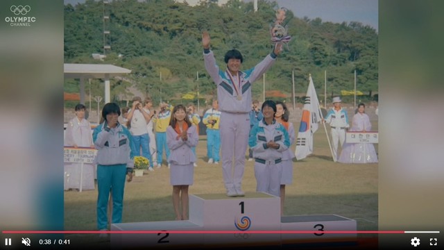1988년 서울올림픽 여자 양궁 개인전 금은동 싹쓸이 (IOC홈페이지 갈무리) *재판매 및 DB 금지