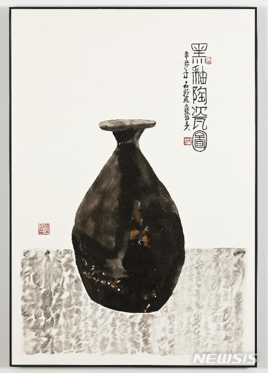 [서울=뉴시스] 박대성, Archaic Beauty, 고미, 2021, Ink on paper, 116 x 79 cm, 45.7 x 31.1 in.