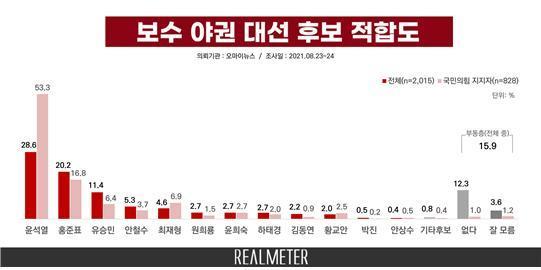 野 대선주자 홍준표·유승민, 선두 윤석열 추격 '매섭네'