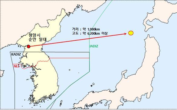 [서울=뉴시스] 북한 ICBM 발사 궤적과 위치. 2022.03.29. (자료=국방부 제공) *재판매 및 DB 금지