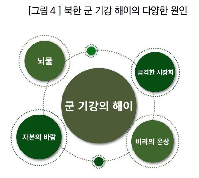 [서울=뉴시스] 북한 군 기강 해이 원인. 2022.04.14. (자료=북한인권정보센터 제공) *재판매 및 DB 금지