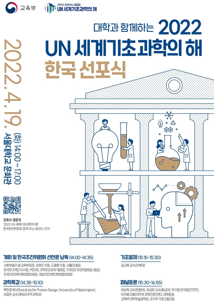 UN 지정 '세계 기초과학의 해'…교육부, 한국선포식 개최