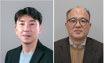 ▲김현선(왼쪽) 삼성전자 상무와 김경우 JPI헬스케어 연구소장  
