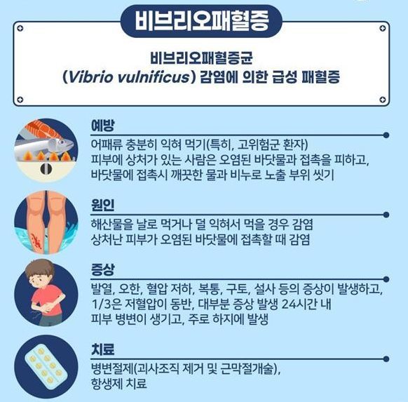 패혈증 원인 증상 치료 사망 비브리오 급성 패혈증