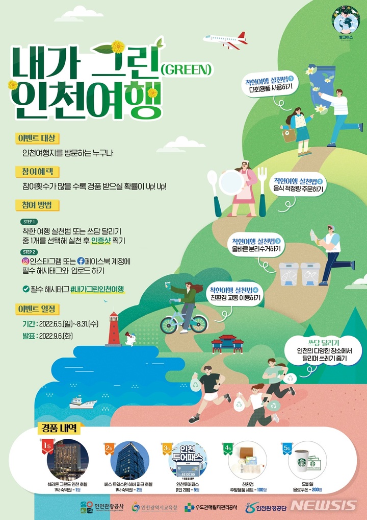 인천관광공사, 여름휴가 '내가 Green 인천여행' 캠페인