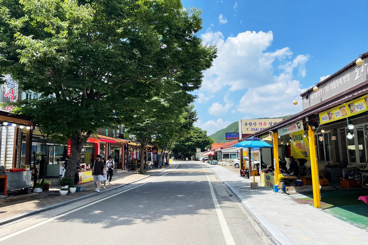 주왕산국립공원 상점가 모습 (사진=청송군 제공) *재판매 및 DB 금지