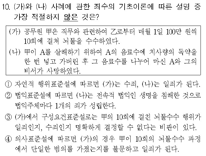 [서울=뉴시스]2022년도 2차 순경 공채 필기시험 형사법 과목 문항. (자료=천준호 더불어민주당 의원실) *재판매 및 DB 금지