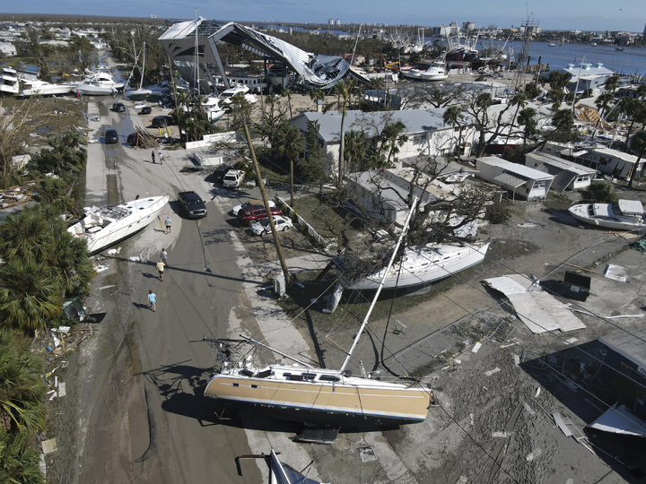 허리케인 이언이 플로리다 역사상 최대 규모의 자연재해를 남긴 폭풍으로 기록될 것으로 보인다. 출처:AP *재판매 및 DB 금지