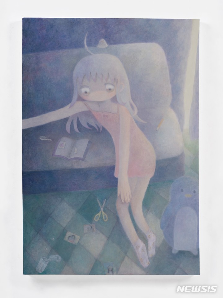 [서울=뉴시스]Memory Trail, 2022 Oil on canvas 162 x 112 cm, 63 3/4 x 44 1/8 inch ©2022 ob/Kaikai Kiki Co., Ltd. All Rights Reserved. Courtesy Perrotin