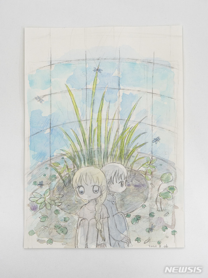 Closed Greenhouse, 2022 Colored pencil and watercolor on paper unframed : 23.7 x 17 cm, 9 1/4 x 6 11/16 inch ©2022 ob/Kaikai Kiki Co., Ltd. All Rights Reserved. Courtesy Perrotin