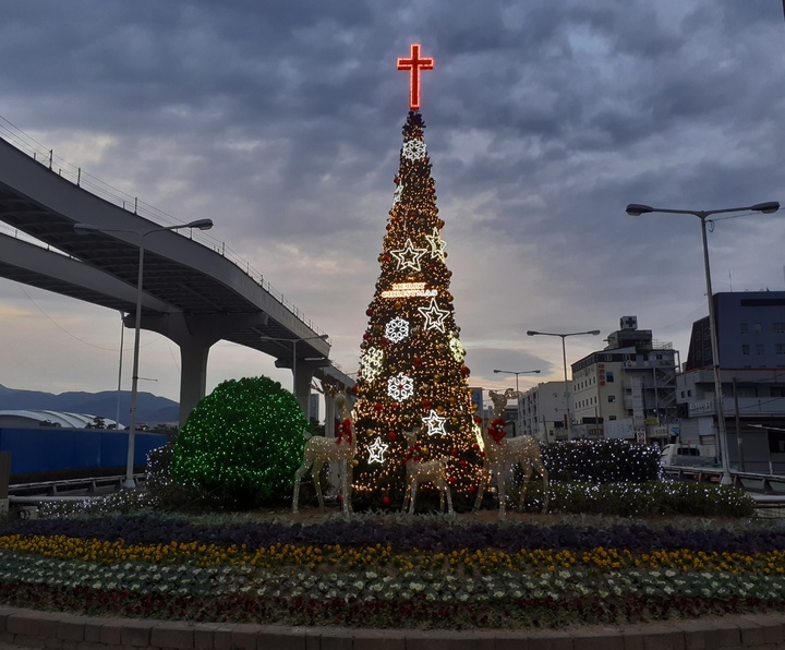 양산시 '한 해 마무리 새해 희망'…연말연시 성탄트리 점등
