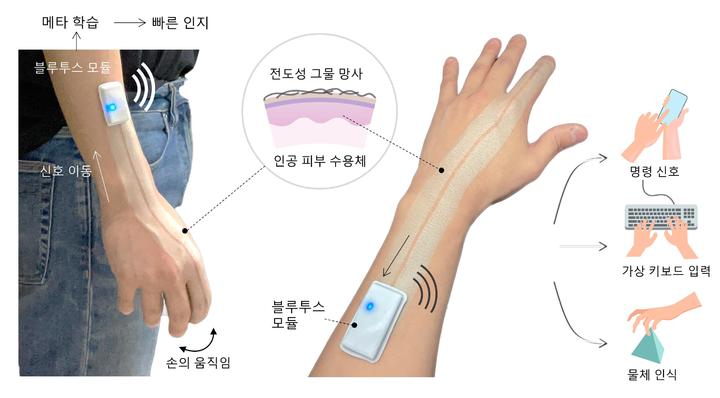 차세대 지능형 전자피부 모식도. (사진=과학기술정보통신부 제공) *재판매 및 DB 금지