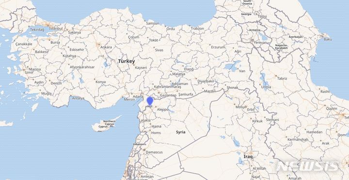 [서울=뉴시스] 튀르키예와 시리아 국경 지역 바브 알하와. 이 곳은 시리아 북서부 반군 통제 지역에 구호품을 전달할 수 있는 유엔이 공식 승인한 유일한 길목이다. (사진=구글 지도 캡처) 2023.02.09.