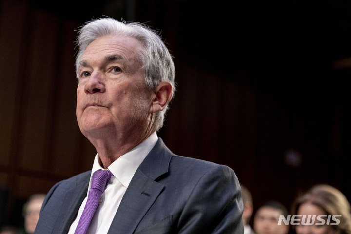Federal Reserve Chairman Jerome Powell arrives for a Senate Banking Committee hearing on Capitol Hill in Washington, Tuesday, March 7, 2023. (AP Photo/Andrew Harnik)