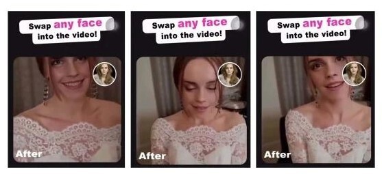배우 엠마 왓슨의 얼굴이 합성되어 나타나는 음란물 광고. (캡처=NBC) *재판매 및 DB 금지