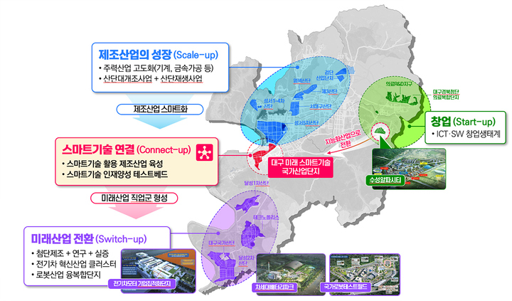 [대구=뉴시스]대구 미래 스마트기술 국가산업단지와 인근 지역과의 연계성(사진=대구시 제공) 2023.03.15 photo@newsis.com *재판매 및 DB 금지