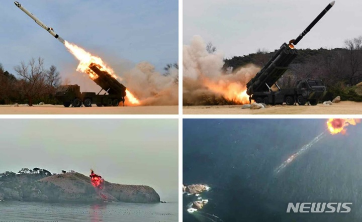 [서울=뉴시스] 북한은 조선노동당 중앙군사위원회가 21일부터 23일까지 새로운 수중공격형무기체계에 대한 시험을 진행했다고 24일 밝혔다. (사진=노동신문 캡처) 2023.03.24