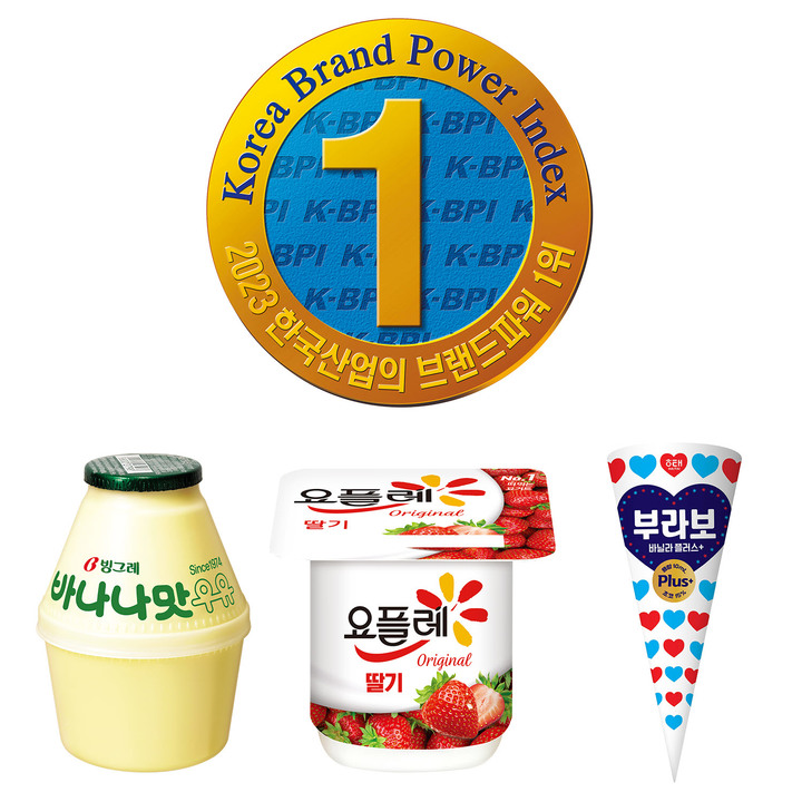 빙그레-해태아이스크림, '한국산업 브랜드파워' 3개 부문 1위