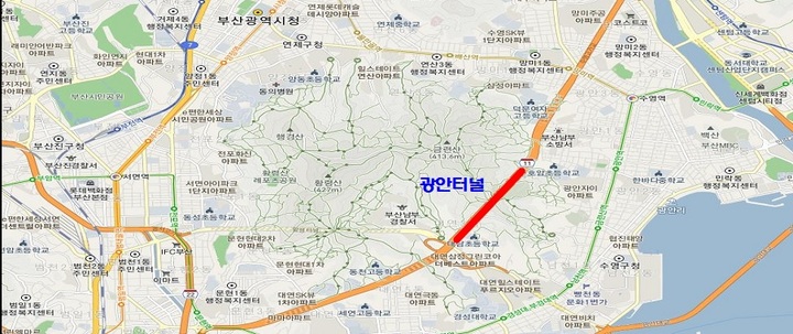 부산 광안터널, 10일~19일 양방향 1개 차로 부분 통제