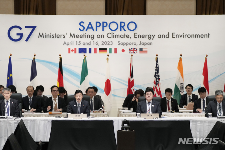 [AP/뉴시스] 15일 일본 삿포로 G7 환경 에너지장관 회담 