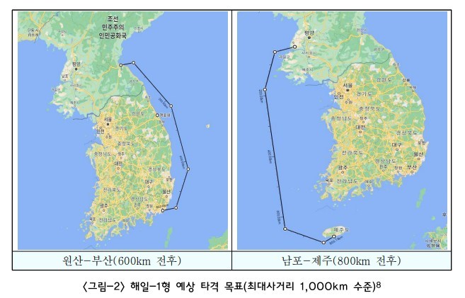 [서울=뉴시스] 북한의 신형 수중 유도무기인 '해일-1형'의 예상 타격 목표. (사진=한국국방연구원) 2023.04.19. photo@newsis.com *재판매 및 DB 금지