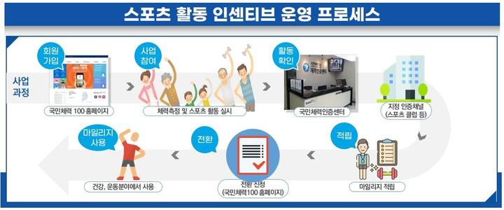 스포츠활동 인센티브 운영 프로세스. (문화체육관광부 제공) *재판매 및 DB 금지