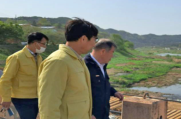 [산청=뉴시스] 산청군청 이승화 산청군수, 법평 자연재해위험개선지구(생비량) *재판매 및 DB 금지 *재판매 및 DB 금지