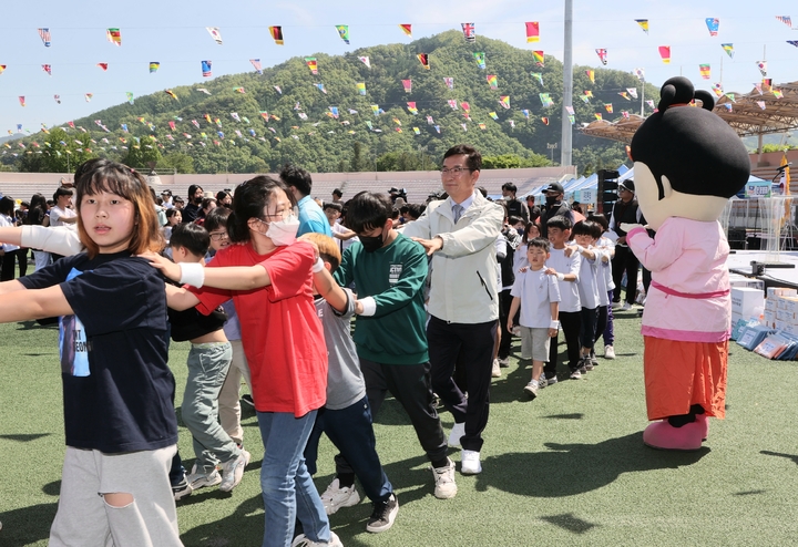 2023년 충북 단양공설운동장에서 열린 작은학교들의 큰 운동회. *재판매 및 DB 금지