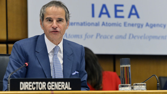 라파엘 그로시 국제원자력기구(IAEA) 사무총장이 5일(현지시간) 오스트리아 빈에서 열린 정기 이사회에서 발언하고 있다. (사진=IAEA 홈페이지) 2023.06.05. *재판매 및 DB 금지