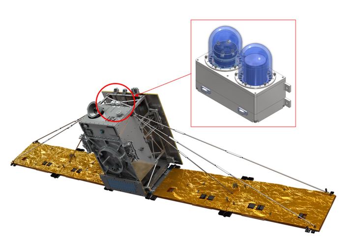 차세대 소형위성 2호에 부착돼있는 근지구 우주방사선 측정장비 '레오도스(LEO-DOS)'. (사진=천문연 제공) *재판매 및 DB 금지