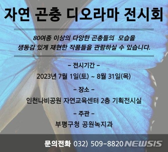 인천나비공원, 자연 곤충 디오라마 전시회 개최…8월31일까지