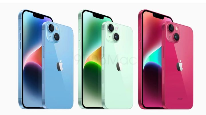 아이폰15 일반형 모델에 적용될 것으로 예상되는 블루, 그린, 핑크 색상. (사진=나인투파이브맥) *재판매 및 DB 금지