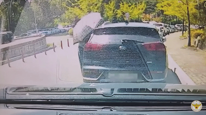 한 남성이 빈 차량에서 낚싯대를 훔치는 모습 (사진=유튜브 채널 '경찰청' 캡처) *재판매 및 DB 금지
