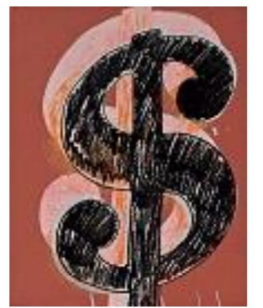 앤디 워홀(1928-1987), American, <Dollar Sign>, synthetic polymer and silkscreen ink on canvas, 51×40.5cm, 1981, 6억원~10억원 *재판매 및 DB 금지