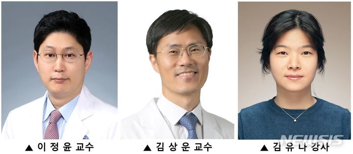 [서울=뉴시스]BRCA 유전자 돌연변이가 없는 재발성 난소암을 대상으로 3가지 약제(올라파립·베바시주맙·펨브로리주맙)를 병합해 치료하면 치료 효과를 높일 수 있다는 연구 결과가 나왔다. 연세암병원 부인암센터 이정윤∙김상운 교수, 김유나 강사 연구팀. (사진= 세브란스병원 제공) 2023.09.18. photo@newsis.com. 